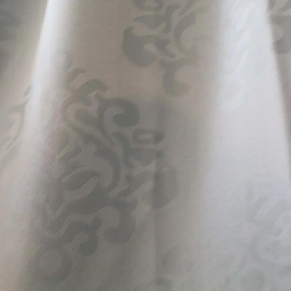 Light Blue Damask Pattern Grommet Top Curtain - 2 Panels